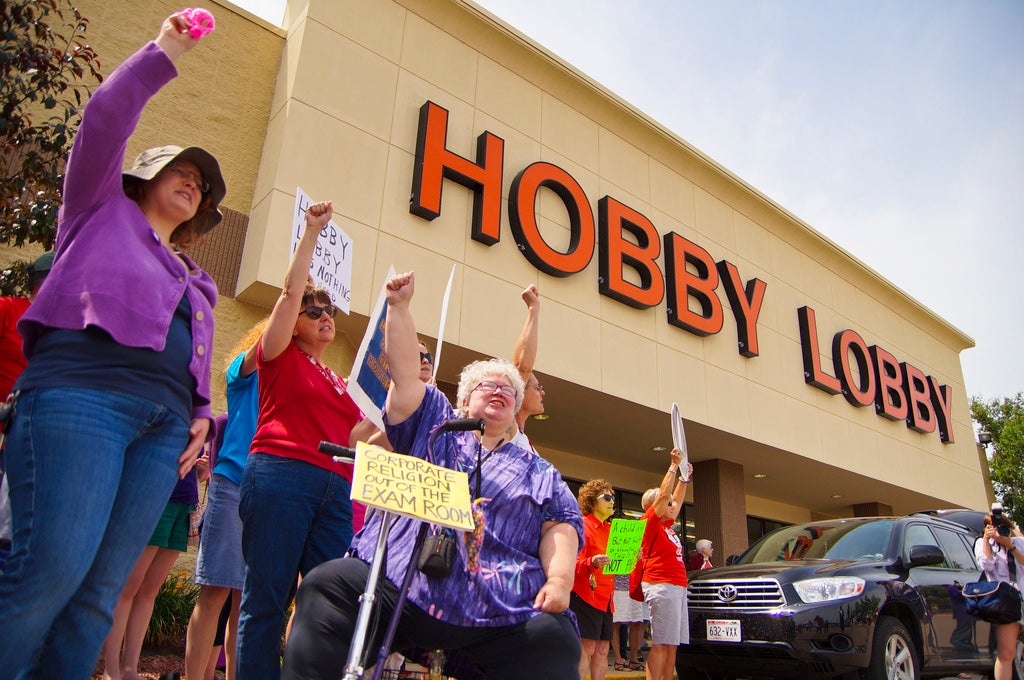 Hobby Lobby Employees Protest
