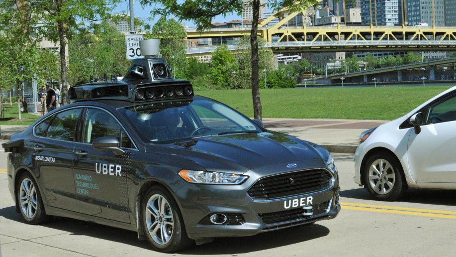 Self-driving Uber car