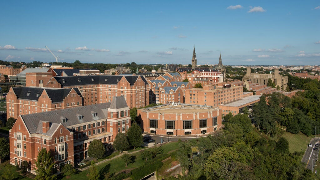 Overhead view of campus