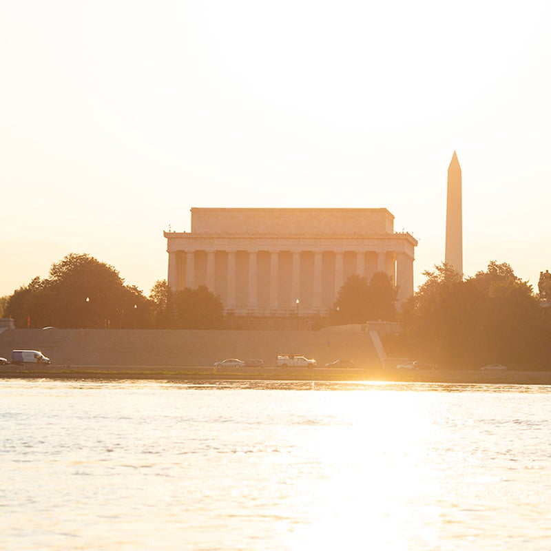 Monuments in D.C. from the Potomac River