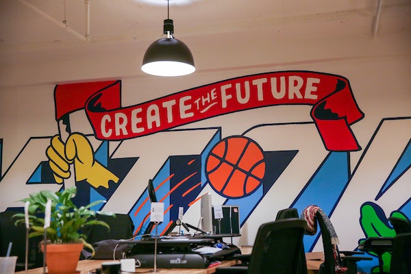 A mural at the Venture Lab