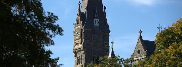 View of Healy Hall Clocktower