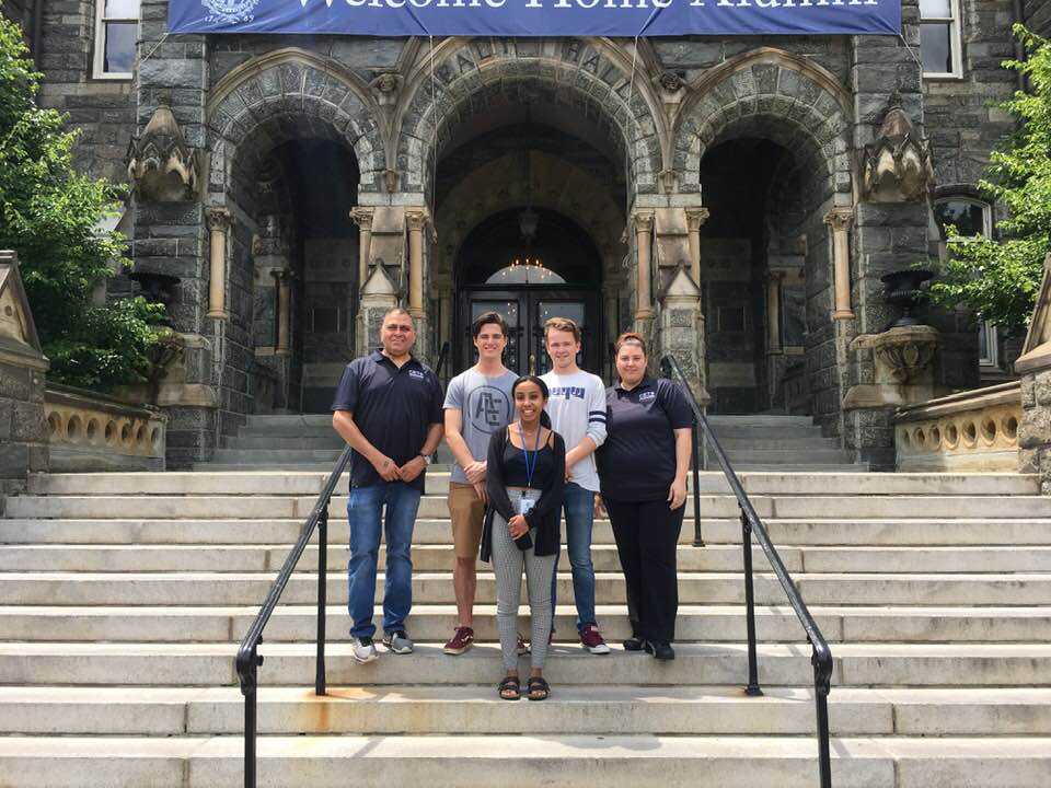 CETS Interns at Healey steps