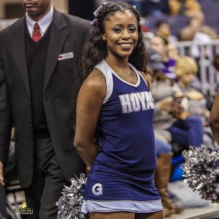 Kaela Jackson in HOYA cheerleading uniform