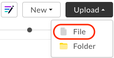 View of File tab in the Upload dropdown on the Box website