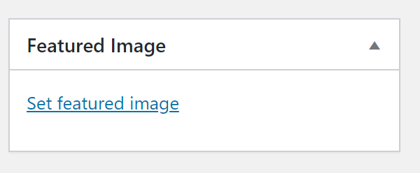 External Link featured image options.