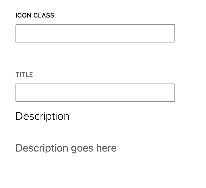 Icon grid fields